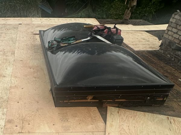 Completed Skylight Replacement By Her Roofing In Downtown Portland Or